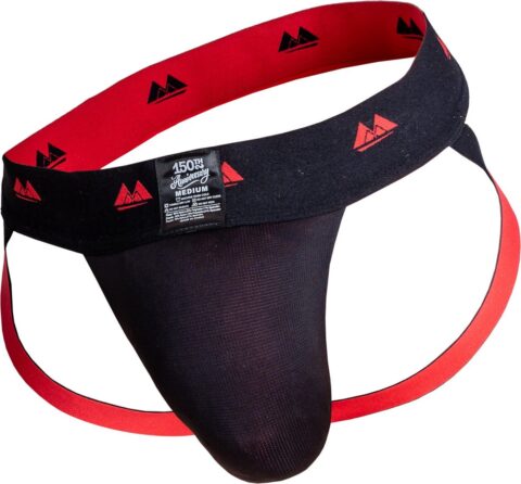 MM Sports Original Jockstrap 2 inch reversible zwart/rood