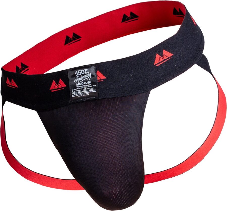 MM Sports Original Jockstrap 2 inch reversible zwart/rood