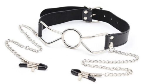 Nooitmeersaai O-ring mondknevel met tepelklemmen