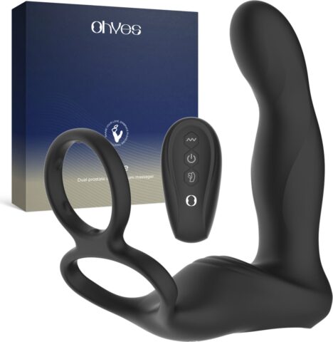 OHYES Wave prostaatvibrator met cockring