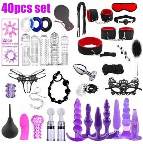 Oneay 40-delige BDSM bondage set rood