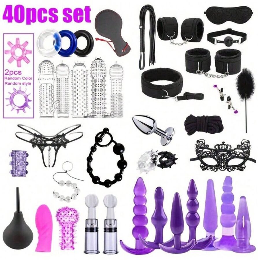 Oneay 40-delige BDSM bondage set zwart