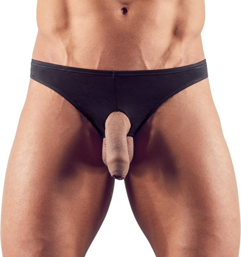 Open herenstring met opening voor penis en balzak