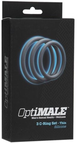 OptiMALE dunne penisringen set grijs (3 stuks)
