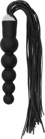 Ouch siliconen dildo flogger met beads-handvat