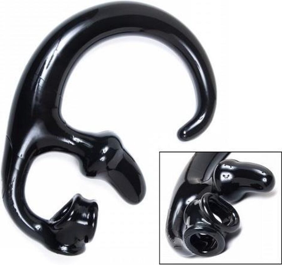 Oxballs Alien Tail buttplug met ballstretcher zwart