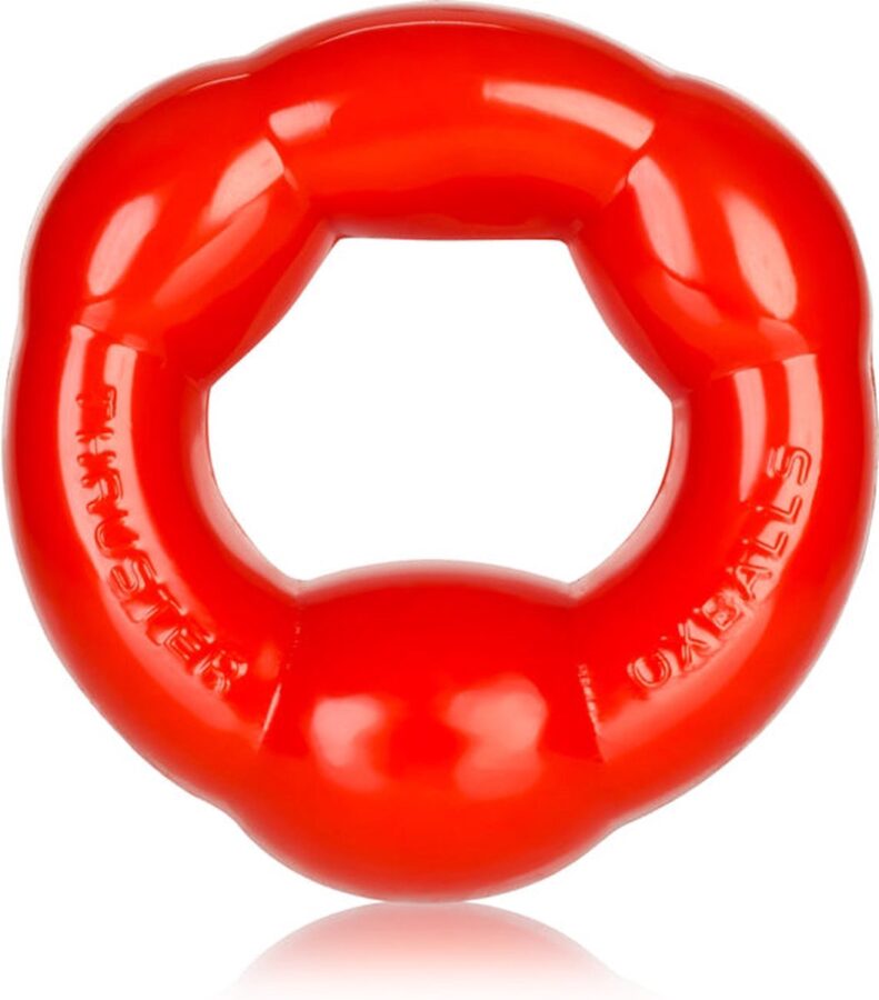 Oxballs Thruster cockring met pusher bal rood