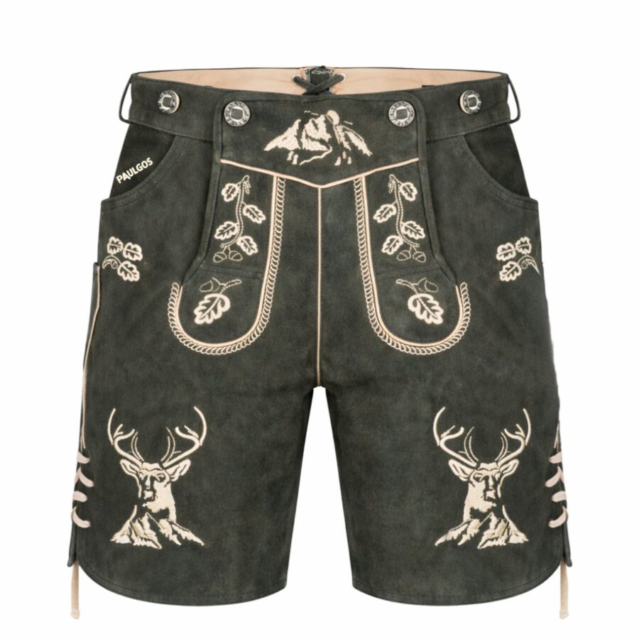 PAULGOS korte leren lederhosen heren HK4