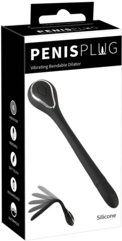 Penisplug vibrerende buigbare dilator van siliconen