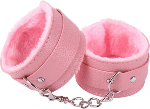 Pluche handboeien roze voor beginners