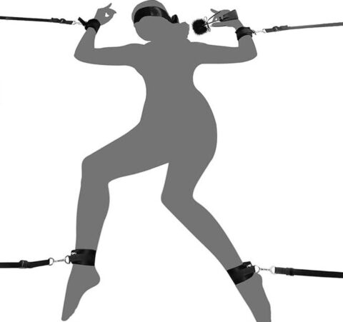 Quick Relief Bed Restraint bondage set zwart