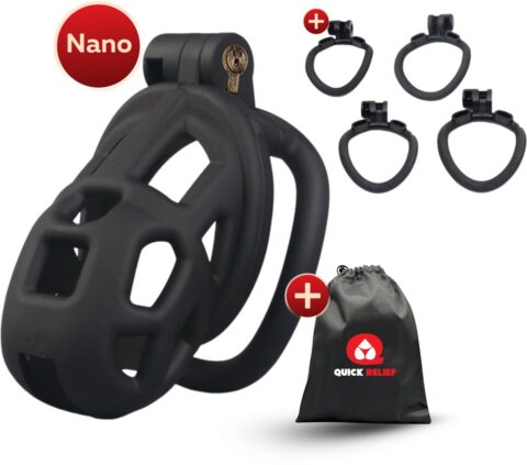 Quick Relief Elite Lock Nano kuisheidskooi zwart