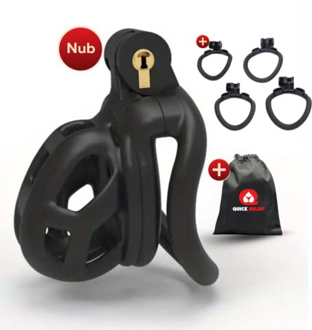 Quick Relief Elite Lock Nub kuisheidskooi zwart