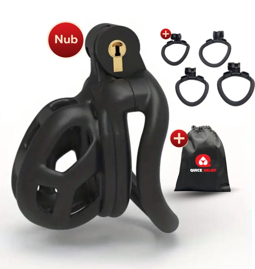 Quick Relief Elite Lock Nub kuisheidskooi zwart