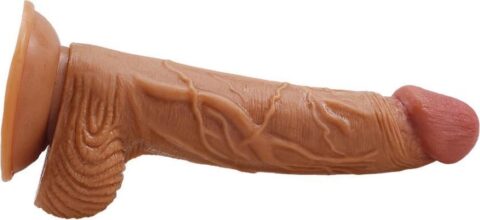 Realistische dildo met balzak en zuignap 20 cm