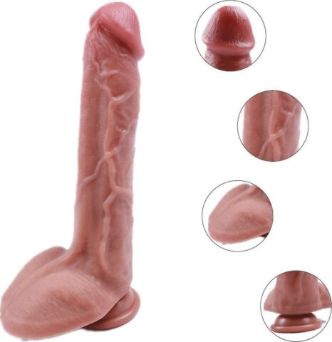 Realistische dual density dildo met zuignap 25 cm