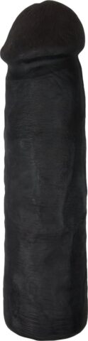 Realistische penis sleeve zwart 22 cm