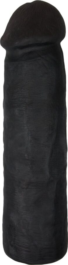 Realistische penis sleeve zwart 22 cm