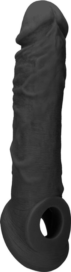 RealRock penis sleeve 8 inch zwart