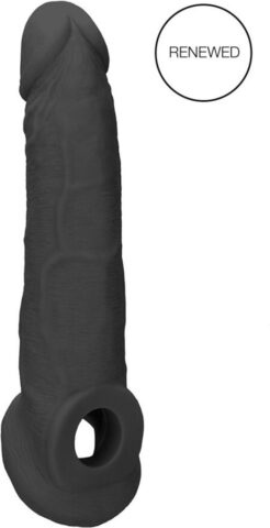 RealRock penis sleeve 9 inch zwart