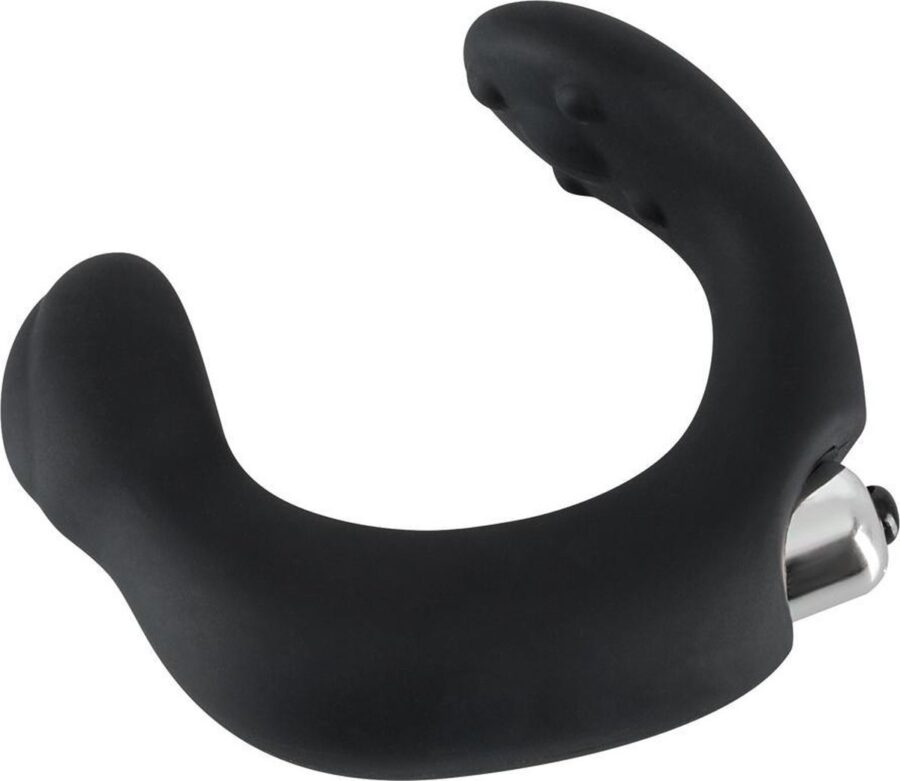 Rebel C-vormige prostaatvibrator met perineumstimulator