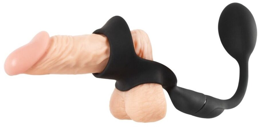 REBEL cockring met vibrerende buttplug en afstandsbediening