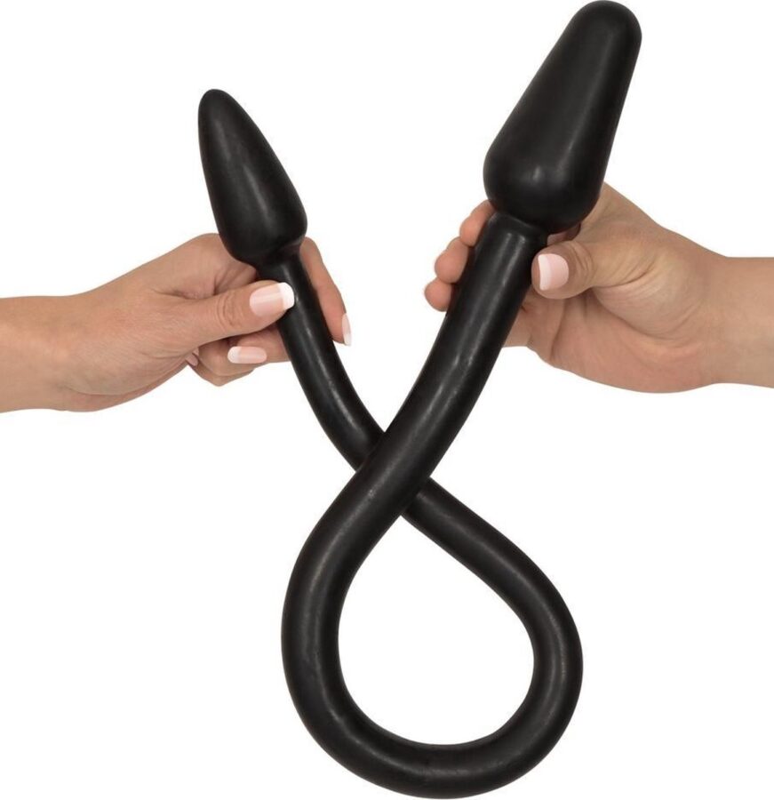 Rebel dubbele anaalketting 78 cm zwart