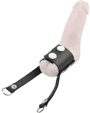 Rimba leren ballstretcher met ringen voor gewichten