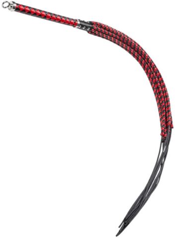 RISE Cat O’ Nine zweep extra heavy zwart/rood