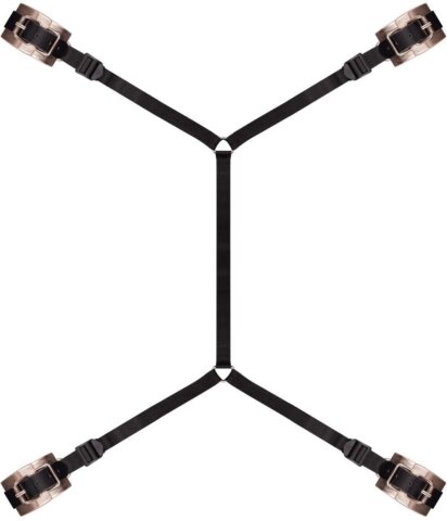 Rosy Gold under-mattress restraint set zwart