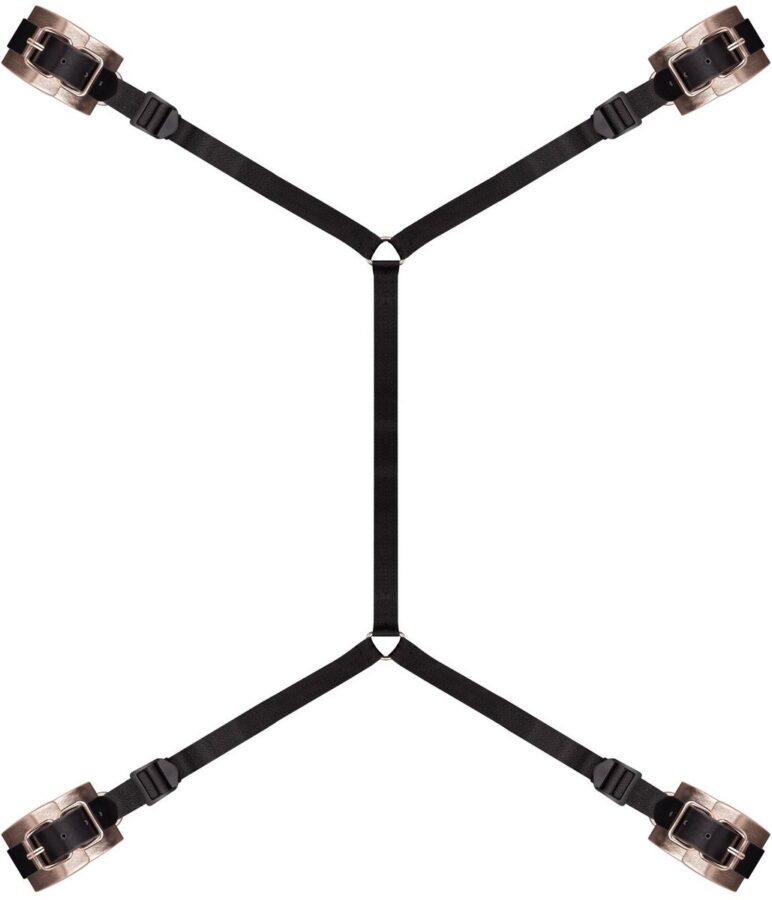 Rosy Gold under-mattress restraint set zwart