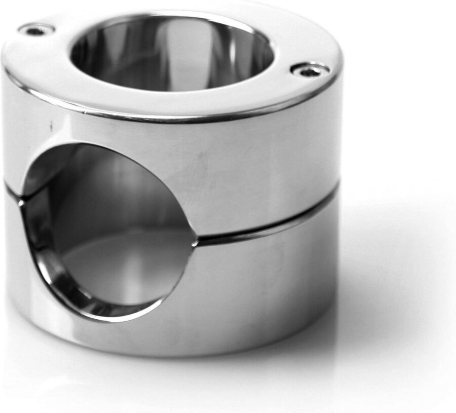 RVS cock en ball stretcher met penisring