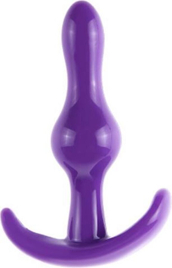 Siliconen buttplug voor beginners paars 9 cm