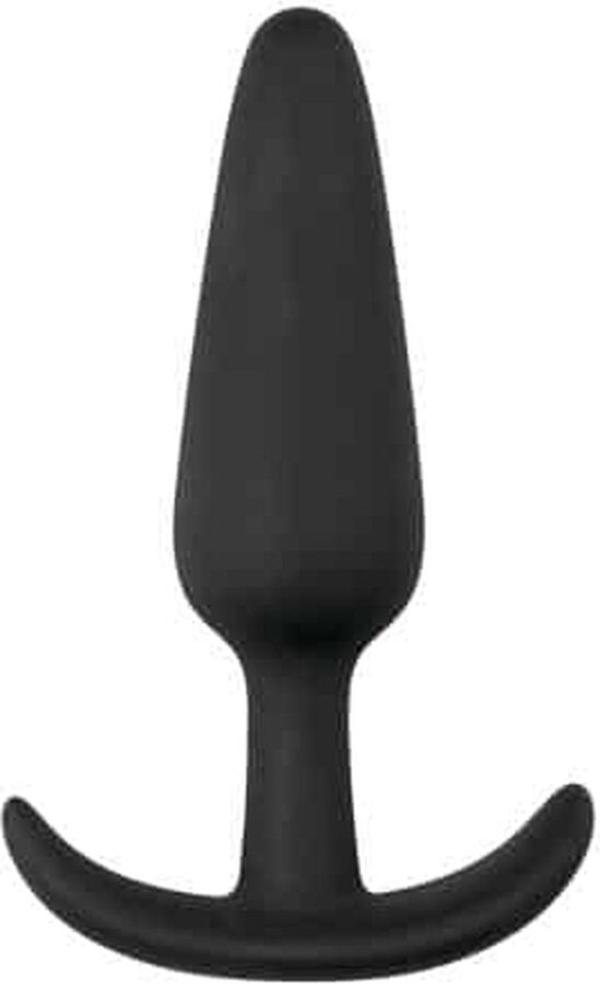 Siliconen buttplug small zwart