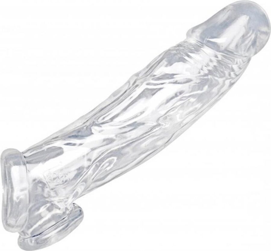 Size Matters Realistic Clear penis enhancer met ball stretcher