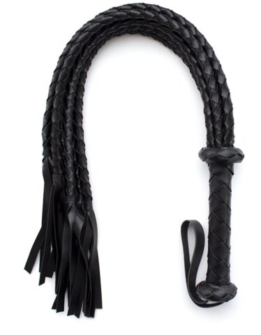 Smart Moves cat o nine flogger gevlochten zwart 75 cm