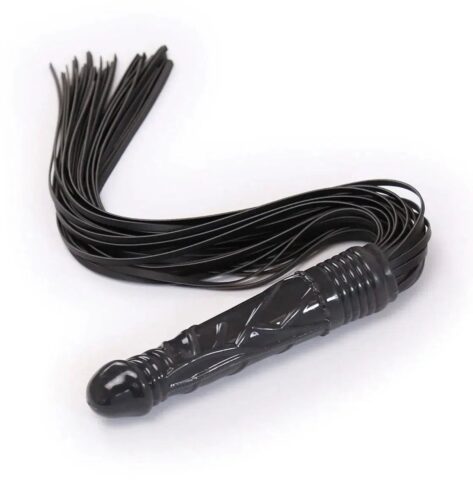 Smart Moves flogger met dildo handvat zwart