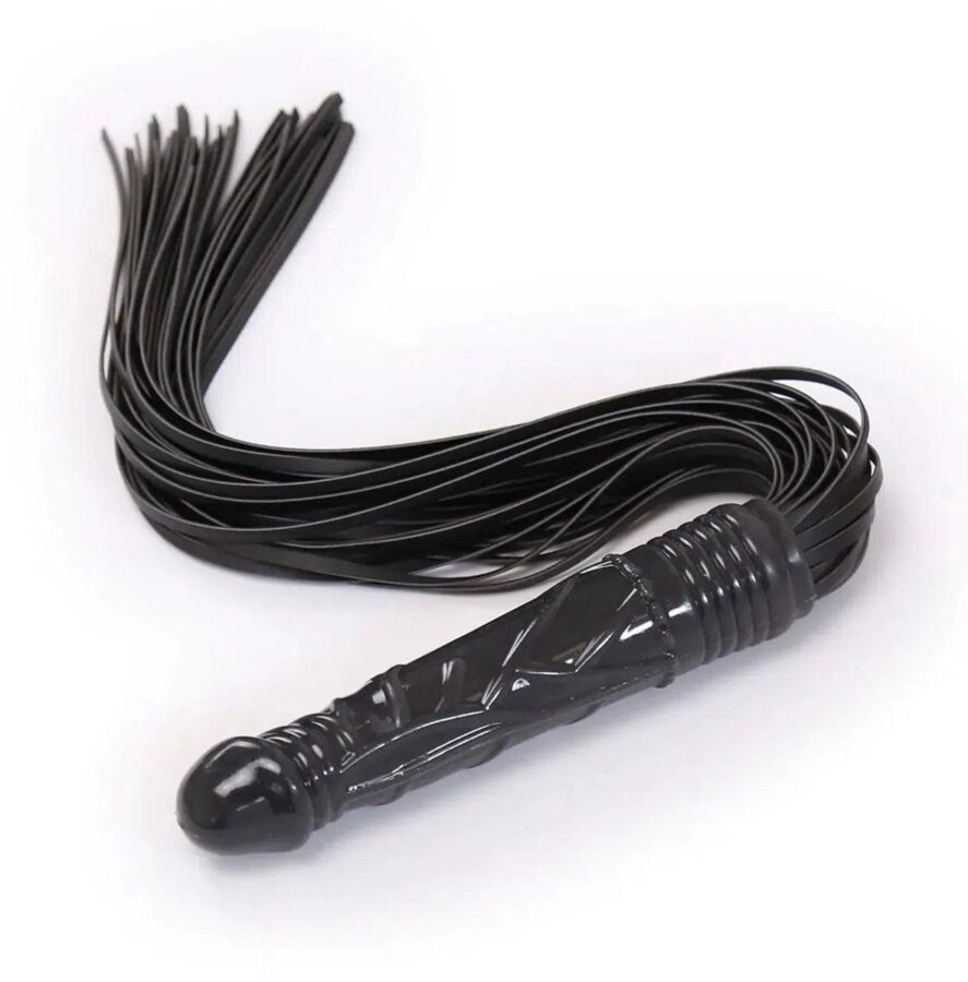 Smart Moves flogger met dildo handvat zwart