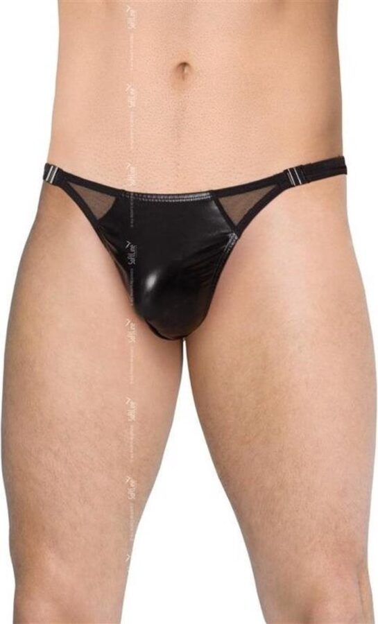 SoftLine Collection wetlook herenstring met zijsluiting