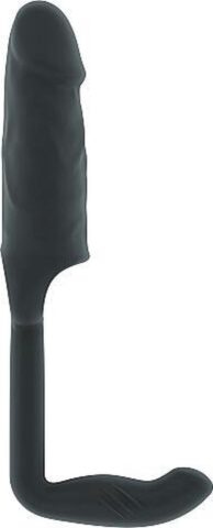 Sono penis sleeve met balriem en ribbels grijs