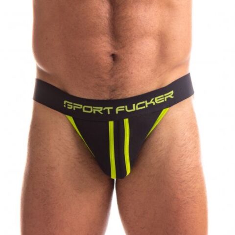 Sport Fucker jersey jockstrap zwart-geel