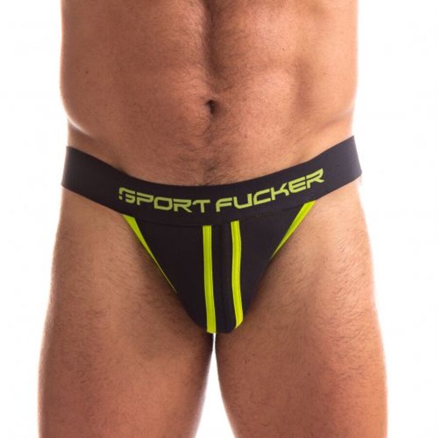 Sport Fucker jersey jockstrap zwart-geel