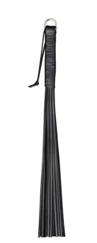 Stevige zwarte leren flogger 43 cm