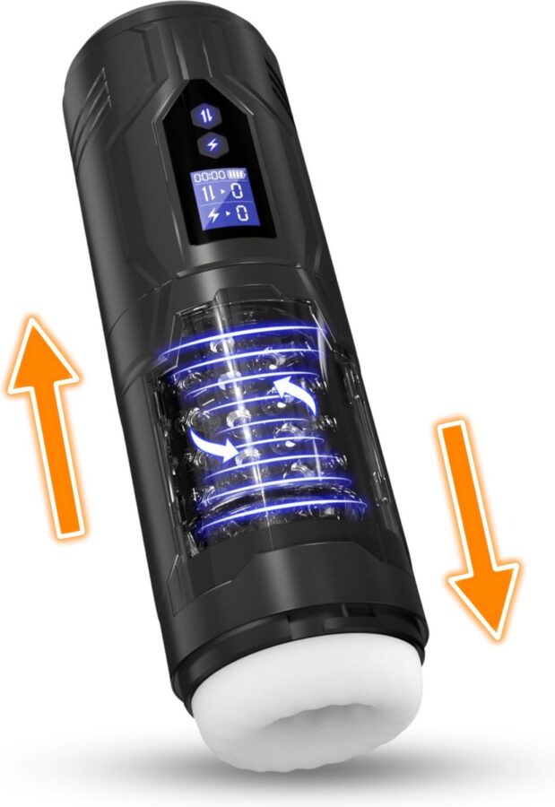 Storm 3-in-1 masturbator met LED-display, waterdicht