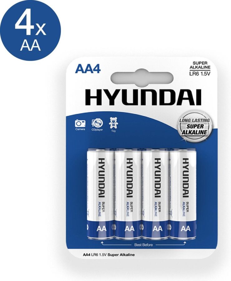 Super Alkaline AA batterijen (4 stuks)