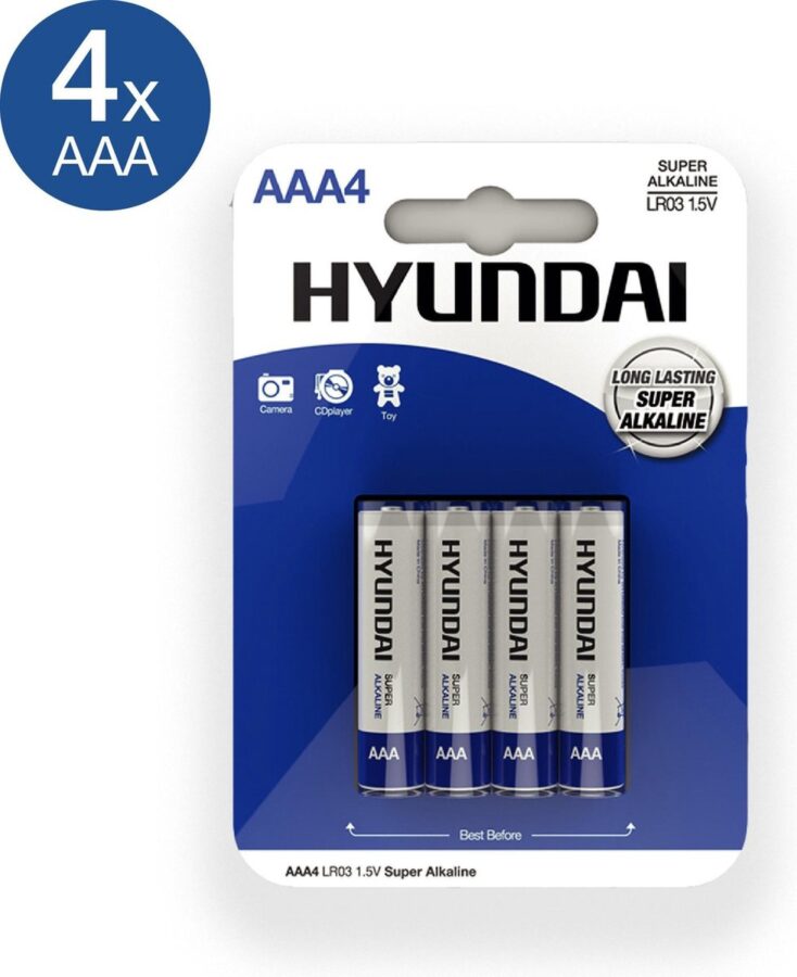 Super Alkaline AAA batterijen (4 stuks)