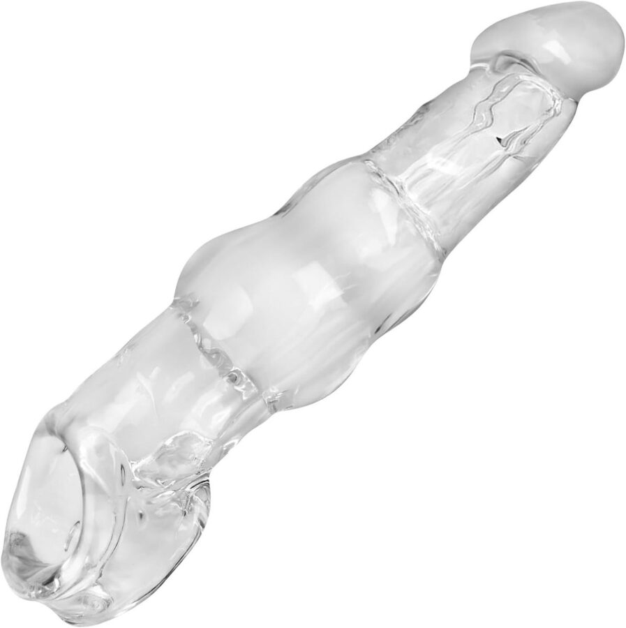SXOVO TPE penis sleeve met balriem maat L