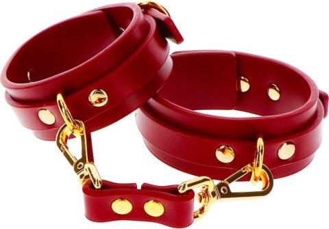 TABOOM enkelboeien rood vegan leer