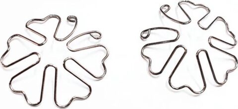 Tepelklemmen bloem zilver nikkelvrij