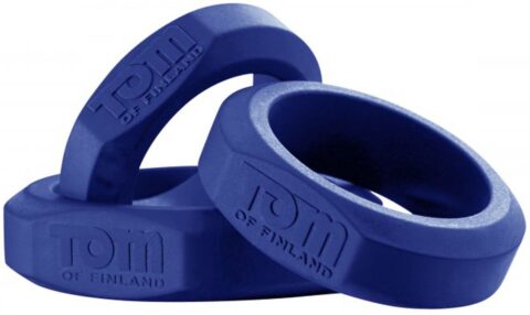 Tom of Finland cockring set 3 stuks blauw